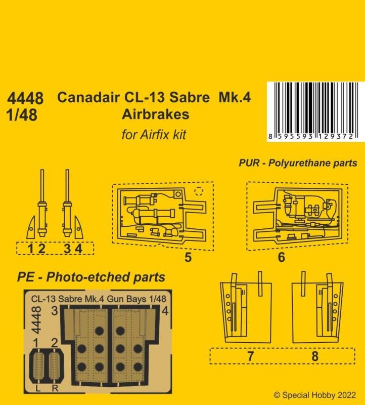 Airbrakes günstig Kaufen-Canadair CL-13 Sabre Mk.4 - Airbrakes [Airfix]. Canadair CL-13 Sabre Mk.4 - Airbrakes [Airfix] <![CDATA[CMK / 4448 / 1:48]]>. 