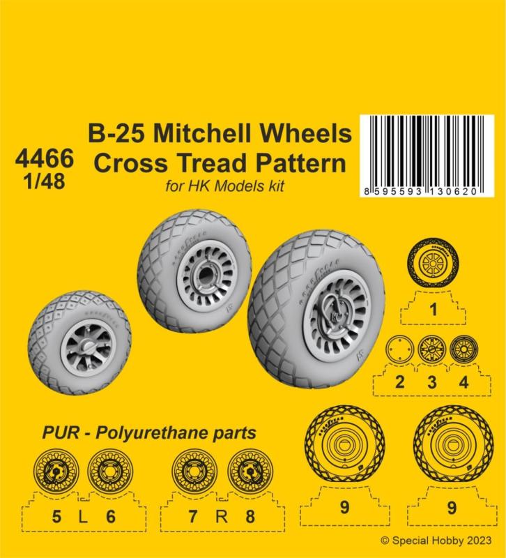 Cross günstig Kaufen-B-25 Mitchell Wheels/ Cross Tread Pattern [HKM]. B-25 Mitchell Wheels/ Cross Tread Pattern [HKM] <![CDATA[CMK / 4466 / 1:48]]>. 