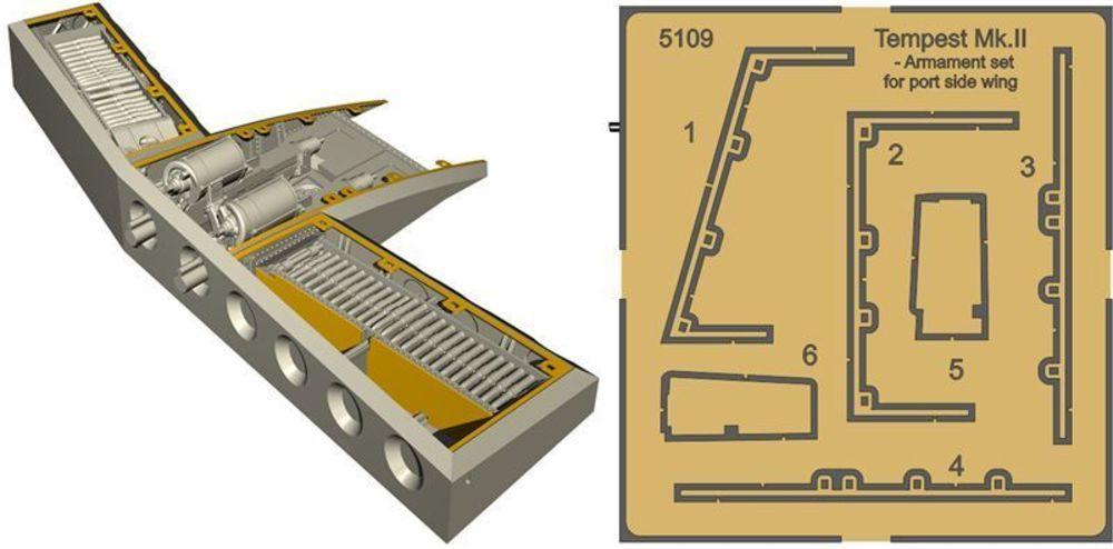 8595593124285 - Hawker Tempest Mk V - Armament set for starboard side wing [Special Hobby]