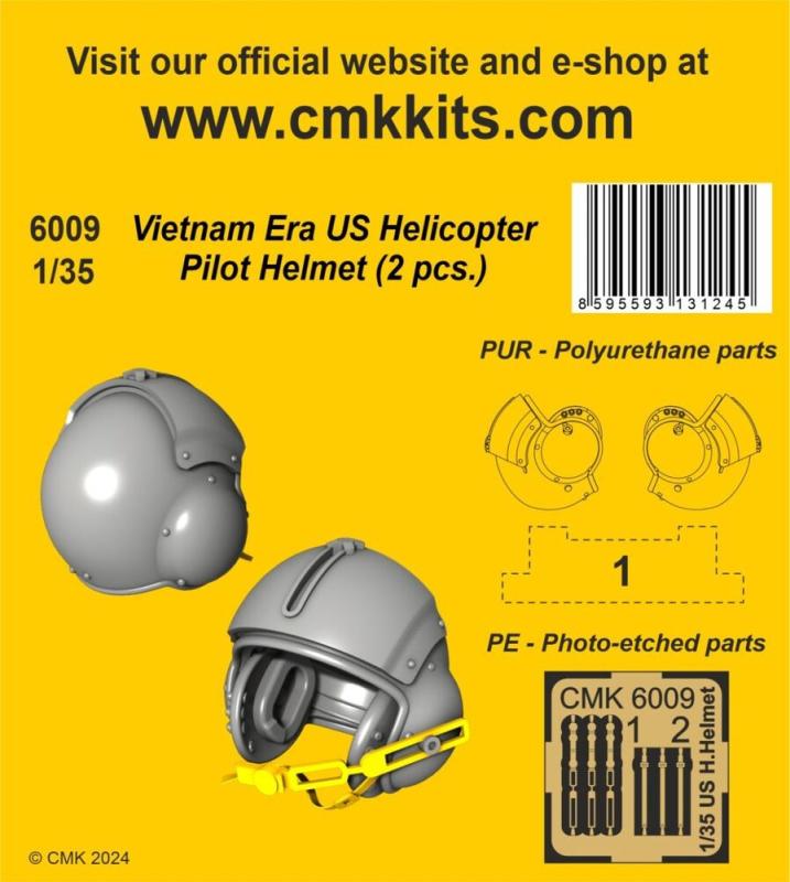 PILOT günstig Kaufen-Vietnam Era - US Helicopter Pilot Helmet (2 pcs.). Vietnam Era - US Helicopter Pilot Helmet (2 pcs.) <![CDATA[CMK / 6009 / 1:35]]>. 