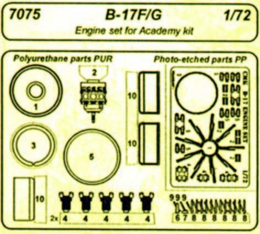 17 cm günstig Kaufen-B-17F/G - Motor. B-17F/G - Motor <![CDATA[CMK / 7075 / 1:72]]>. 