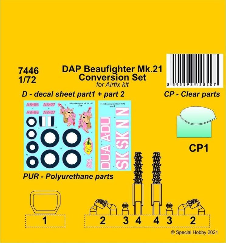 Conversion günstig Kaufen-DAP Beaufighter Mk.21 - Conversion Set. DAP Beaufighter Mk.21 - Conversion Set <![CDATA[CMK / 7446 / 1:72]]>. 