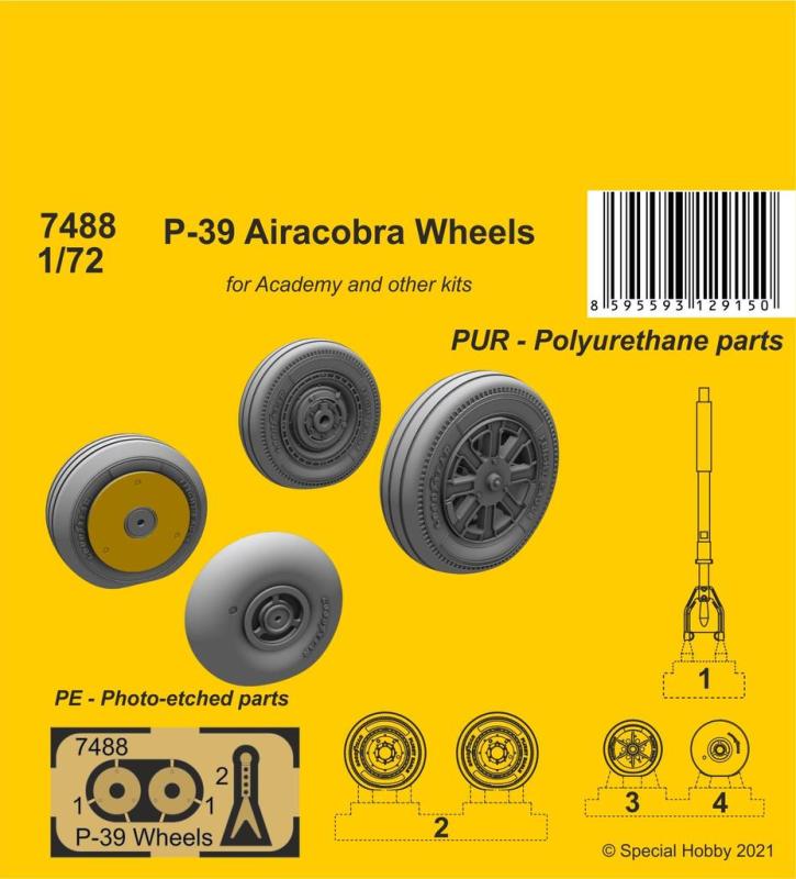 88 A günstig Kaufen-P-39 Airacobra - Wheels and Front Leg. P-39 Airacobra - Wheels and Front Leg <![CDATA[CMK / 7488 / 1:72]]>. 