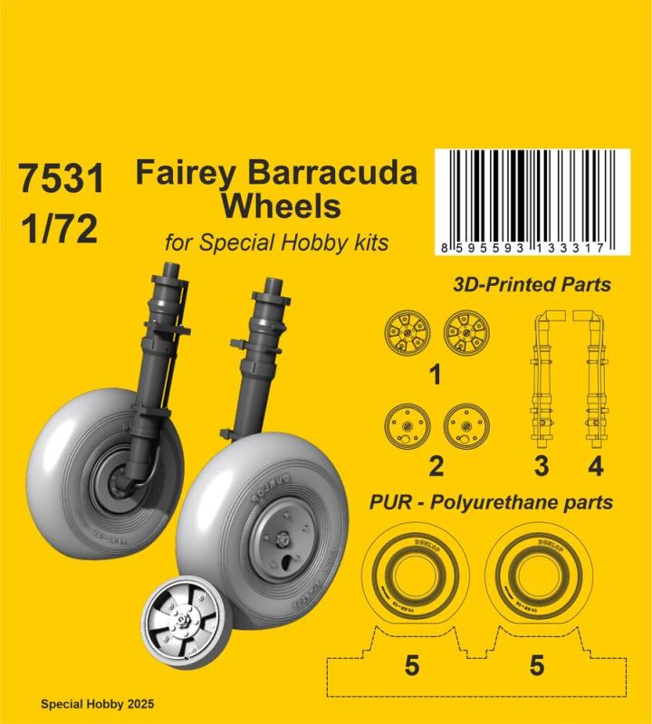 8595593133317 - Fairey Barracuda - Wheels [Special Hobby]