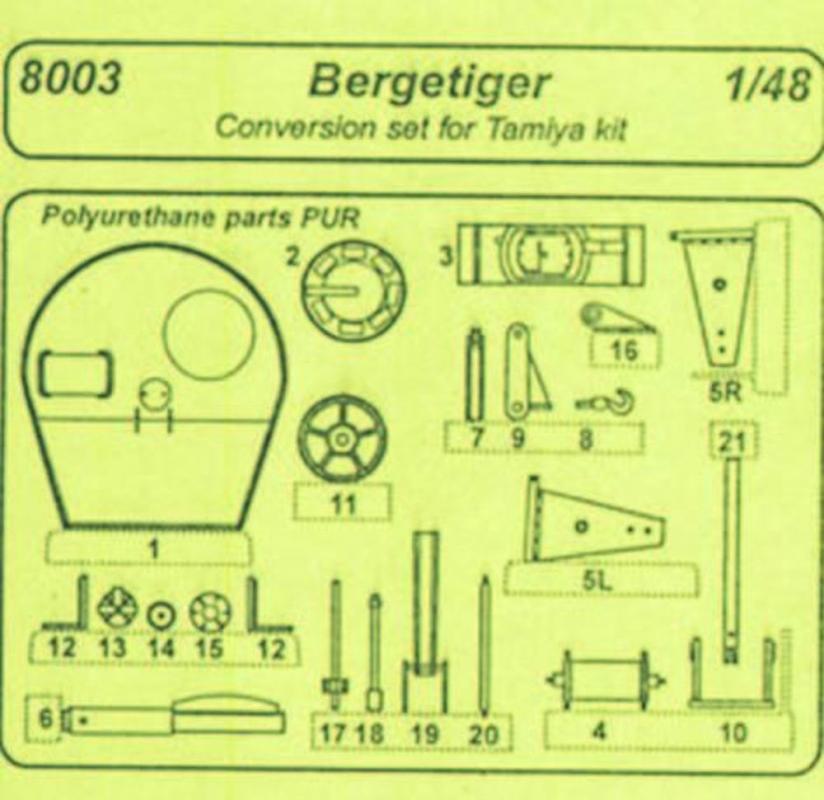 500.8003 günstig Kaufen-Bergetiger - Conversion set [Tamiya]. Bergetiger - Conversion set [Tamiya] <![CDATA[CMK / 8003 / 1:48]]>. 