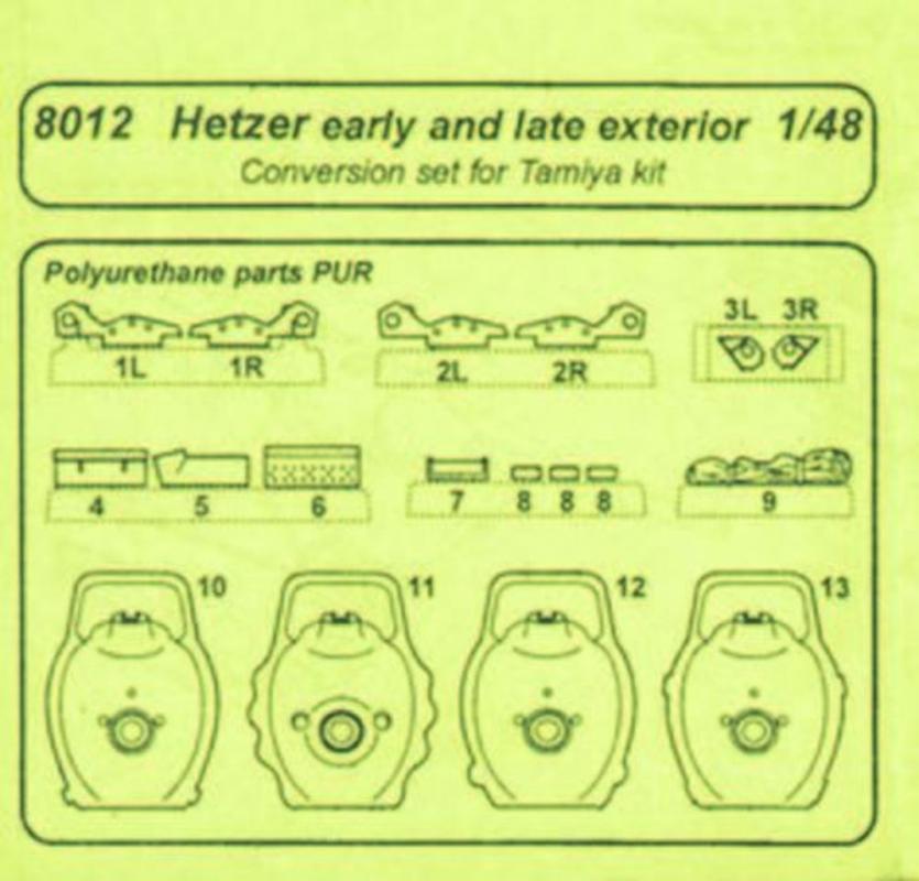 Hetzer günstig Kaufen-Hetzer early and late - Exterior [Tamiya]. Hetzer early and late - Exterior [Tamiya] <![CDATA[CMK / 8012 / 1:48]]>. 