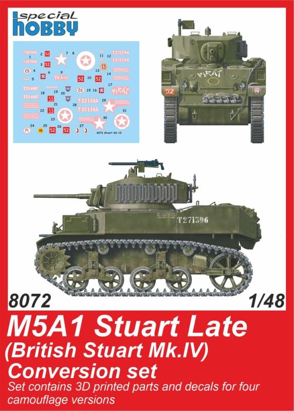 8595593133140 - M5A1 Stuart Late (British) - Conversion set [Tamiya]