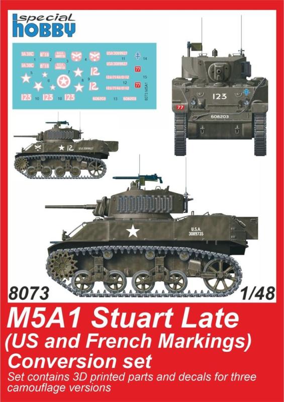 M5A1 Stuart Late (US Army) – Conversion set [Tamiya]