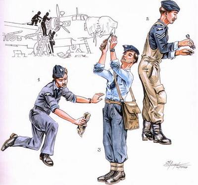 RAF Mechaniker für Wellington
