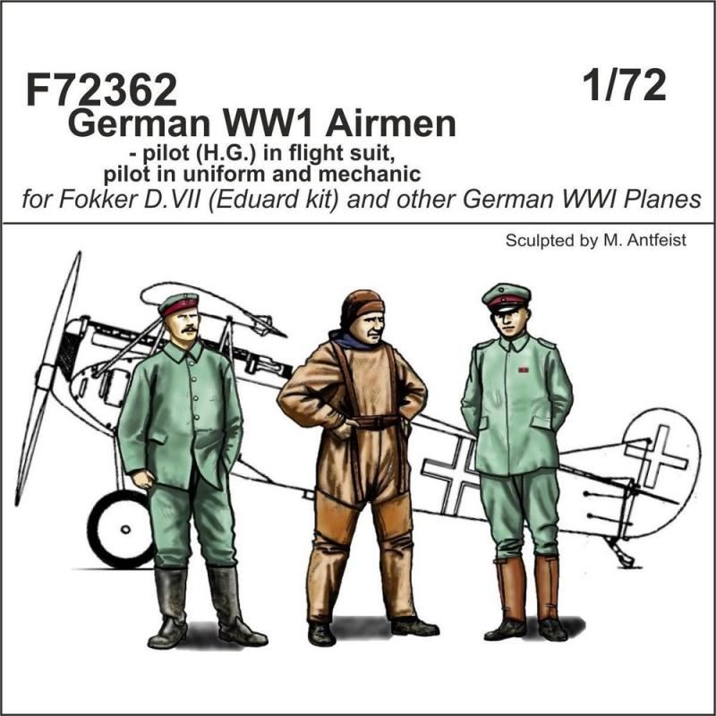 PILOT günstig Kaufen-German WW1 Airmen - Pilot (H.G.) in flight suit, pilot in uniform and mechanic. German WW1 Airmen - Pilot (H.G.) in flight suit, pilot in uniform and mechanic <![CDATA[CMK / 129-F72362 / 1:72]]>. 