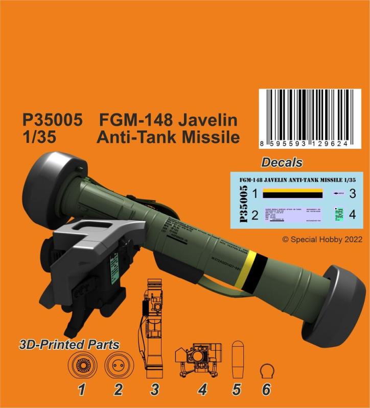 8595593129624 - CMK 129-P35005 - 135 FGM-148 Javelin Anti-Tank Missile