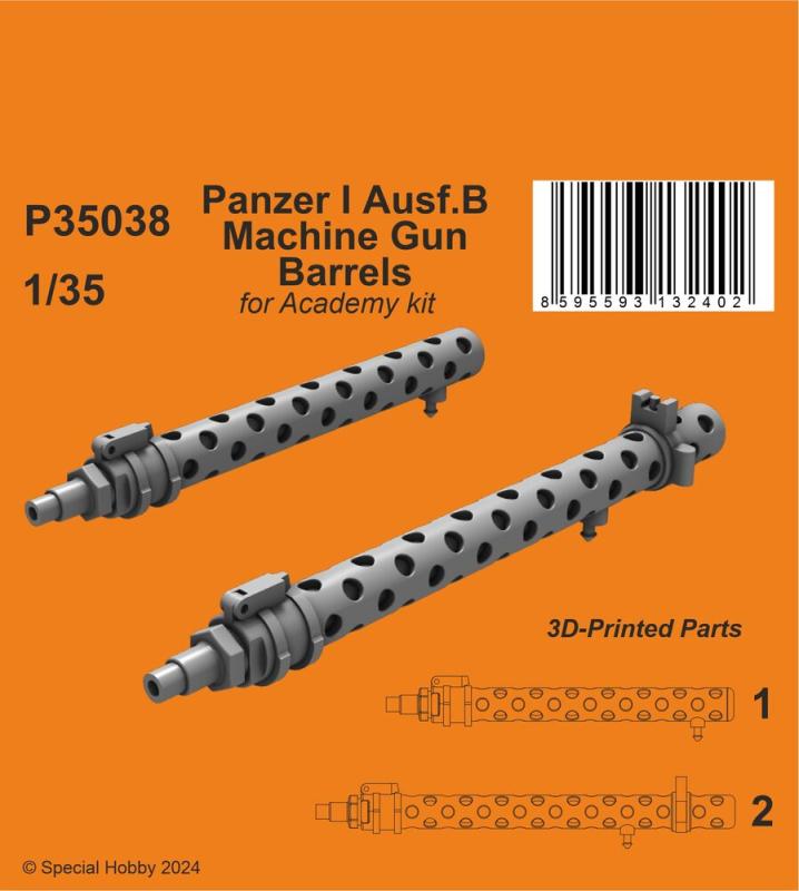 8595593132402 - Panzer I AusfB - Machine Gun Barrels [Academy]