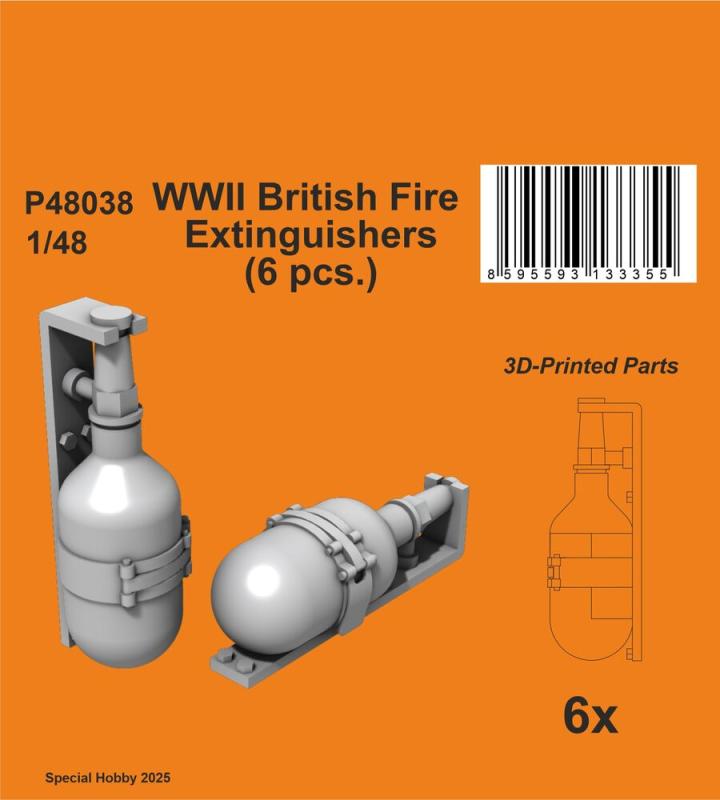 8595593133355 - WWII British Fire Extinguishers (6 pcs)