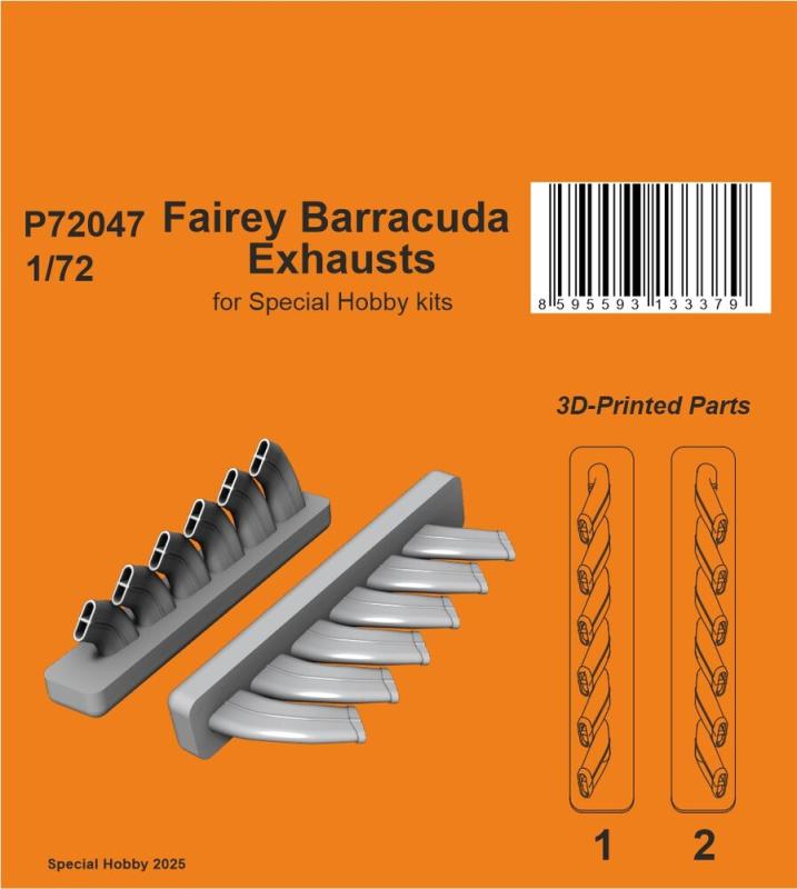 8595593133379 - Fairey Barracuda - Exhausts [Special Hobby]