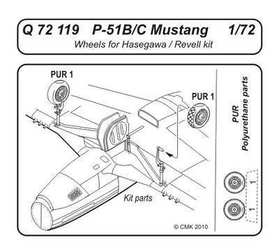 MK 7 günstig Kaufen-P-51B/C Mustang - Wheels. P-51B/C Mustang - Wheels <![CDATA[CMK / Q72119 / 1:72]]>. 