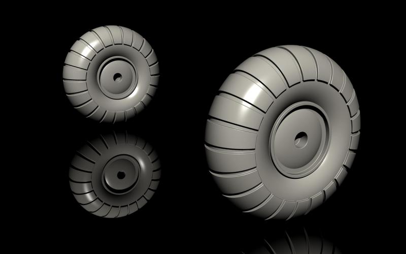 8595593125152 - Focke Wulf Fw 189 A-1 -2 - Mainwheels set [ICM]