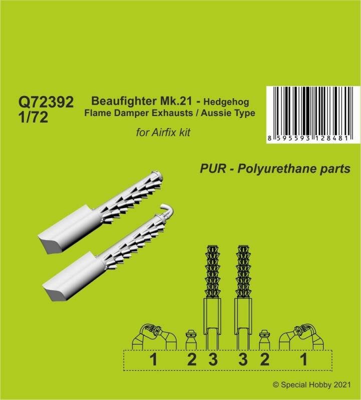 Beaufighter günstig Kaufen-Beaufighter Mk.21 - Hedgehog Flame Damper Exhausts / Aussie Type. Beaufighter Mk.21 - Hedgehog Flame Damper Exhausts / Aussie Type <![CDATA[CMK / Q72392 / 1:72]]>. 