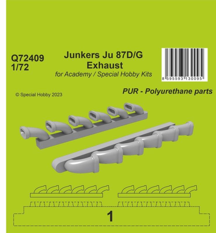 40 x  günstig Kaufen-Junkers Ju 87D/G - Exhaust. Junkers Ju 87D/G - Exhaust <![CDATA[CMK / Q72409 / 1:72]]>. 