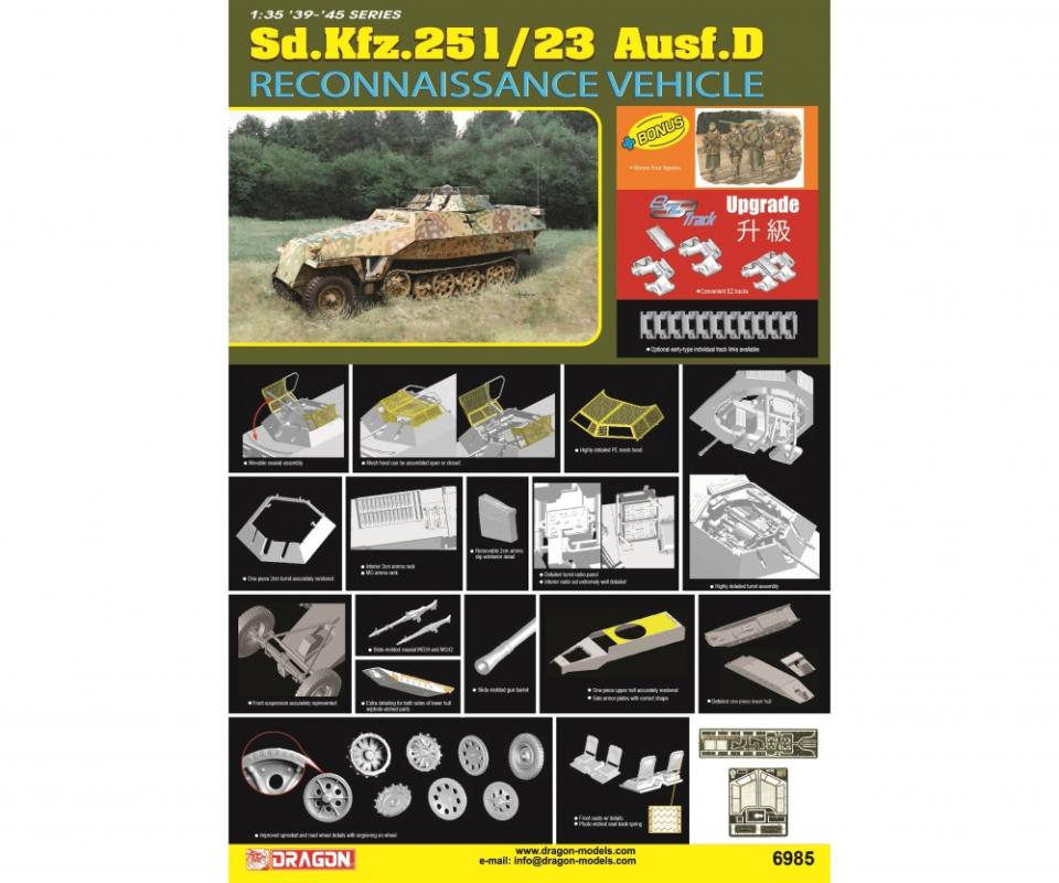 0089195869852 - 540006985 - 135 SdKfz251 23 AusfD Reconnaissance 0089195869852 - 540006985 - 135 SdKfz251 23 AusfD Reconnaissance