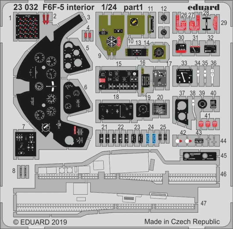 8591437539048 - Grumman F6F-5 Hellcat - Interior [Airfix]
