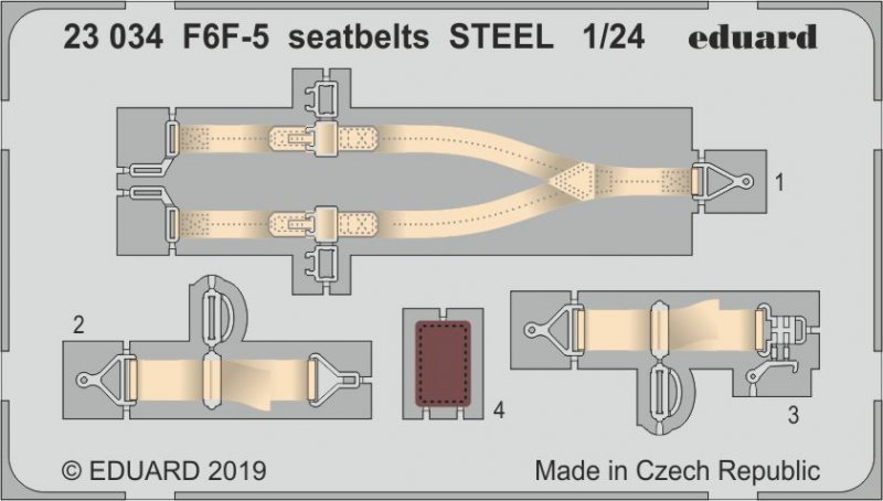 8591437539062 - Grumman F6F-5 Hellcat - Seatbelts STEEL [Airfix]