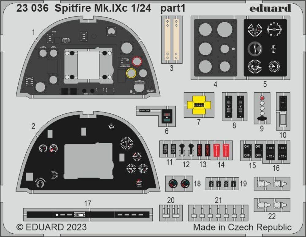 Mk I günstig Kaufen-Spitfire Mk.IXc [Airfix]. Spitfire Mk.IXc [Airfix] <![CDATA[Eduard / 23036 / 1:24]]>. 