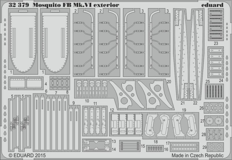 Tamiya  günstig Kaufen-Mosquito Mk.VI - Exterior [Tamiya]. Mosquito Mk.VI - Exterior [Tamiya] <![CDATA[Eduard / 32379 / 1:32]]>. 