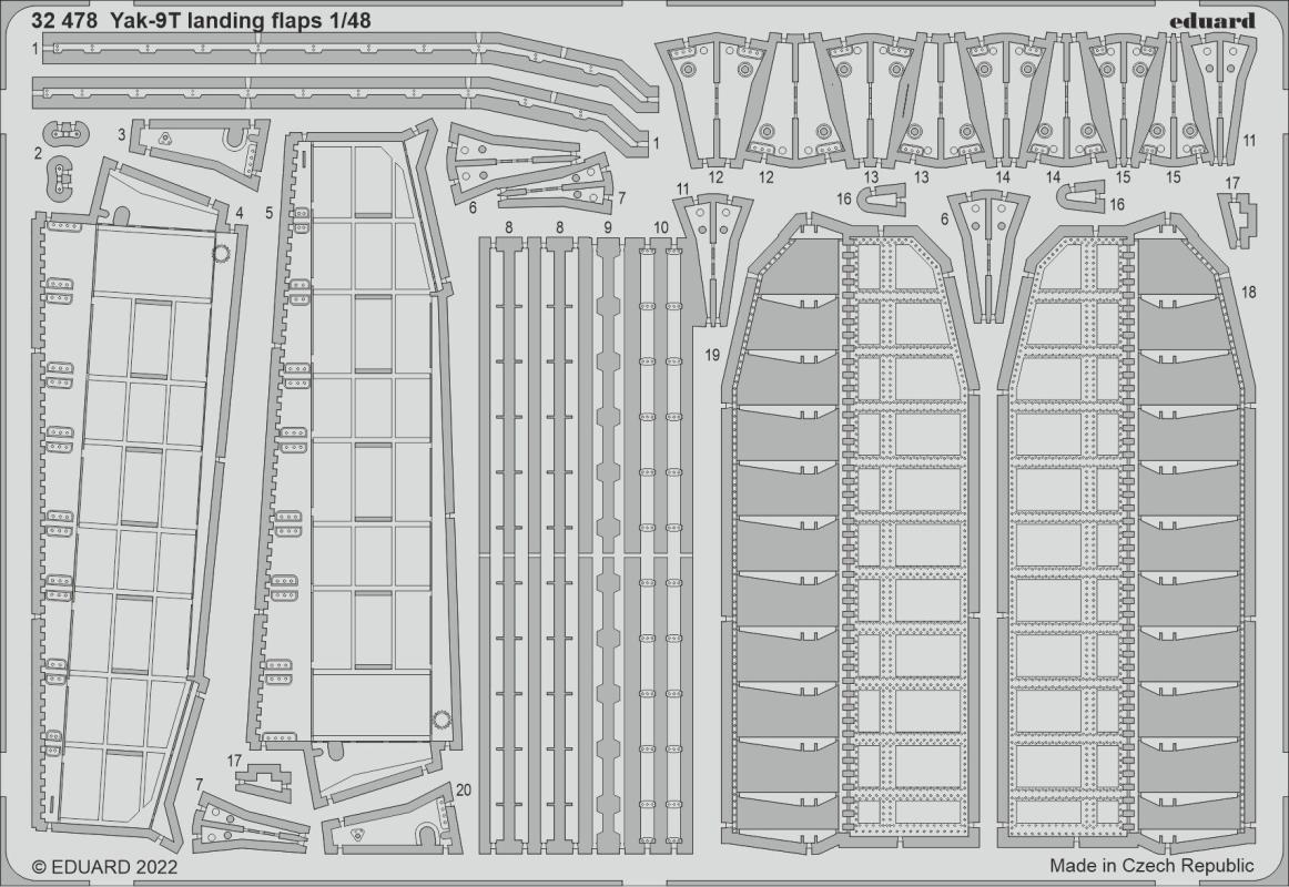 PS 9 günstig Kaufen-Yak-9T - Landing flaps. Yak-9T - Landing flaps <![CDATA[Eduard / 32478 / 1:32]]>. 