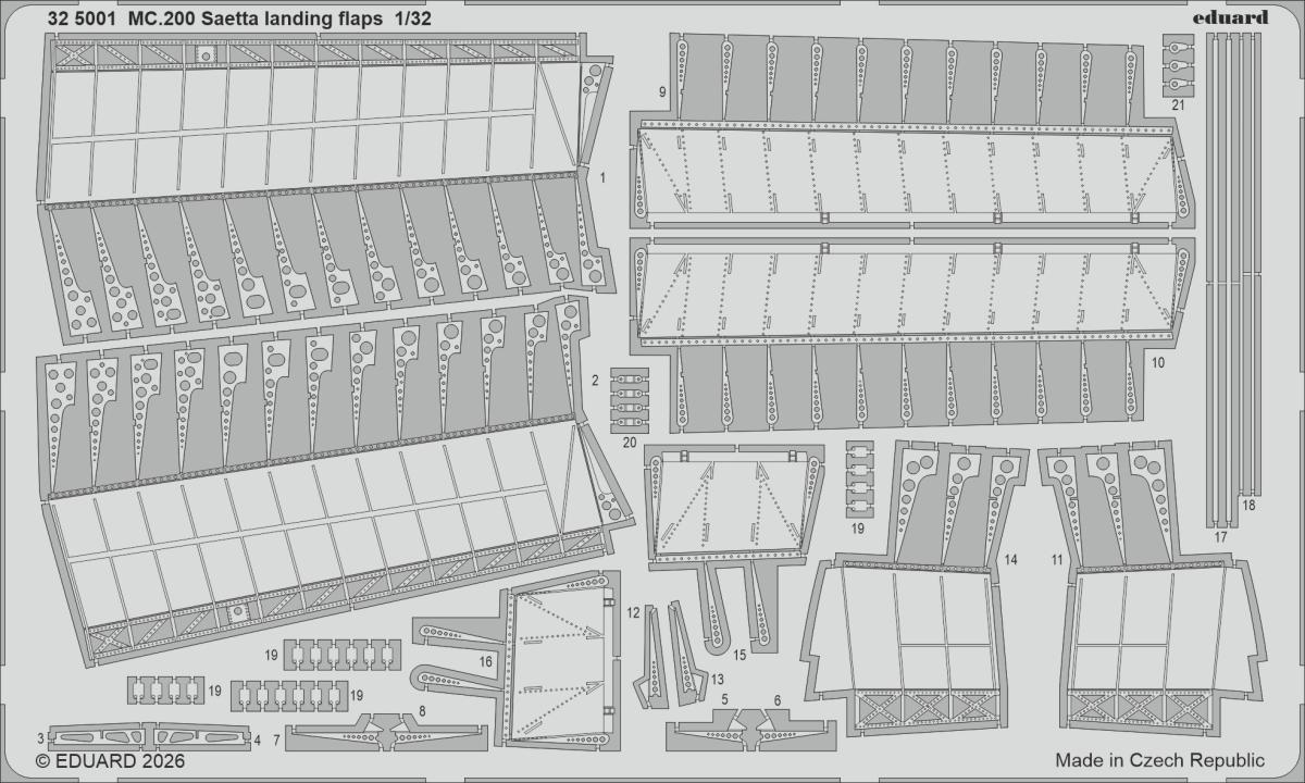 MC.200 Saetta – Landing flaps [Italeri]