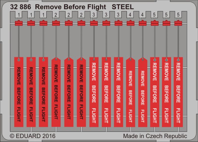 32 or  günstig Kaufen-Remove Before Flight STEEL. Remove Before Flight STEEL <![CDATA[Eduard / 32886 / 1:32]]>. 