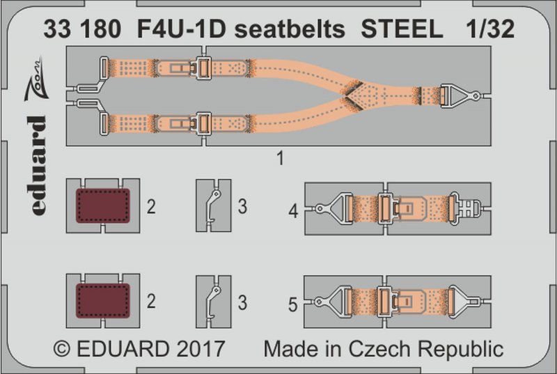 80 1  günstig Kaufen-US Vought F4U-1D Corsair - Seatbelts STEEL [Tamiya]. US Vought F4U-1D Corsair - Seatbelts STEEL [Tamiya] <![CDATA[Eduard / 33180 / 1:32]]>. 