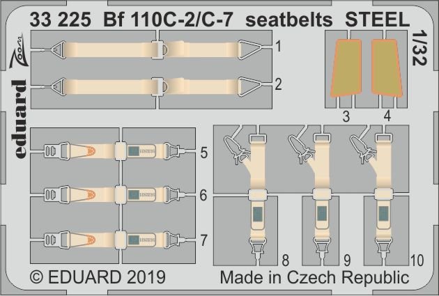 10 32  günstig Kaufen-Messerschmitt Bf 110 C-2/C-7 - Seatbelts STEEL [Revell]. Messerschmitt Bf 110 C-2/C-7 - Seatbelts STEEL [Revell] <![CDATA[Eduard / 33225 / 1:32]]>. 