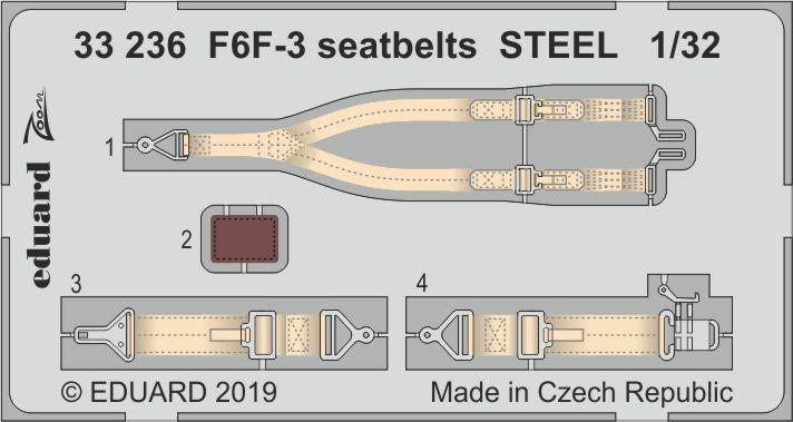 8591437543038 - 33236 - F6F-3 seatbelts STEEL for Trumpeter in 132 8591437543038 - 33236 - F6F-3 seatbelts STEEL for Trumpeter in 132