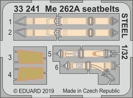 mit 26 günstig Kaufen-Messerschmitt Me 262A - Seatbelts STEEL [Revell]. Messerschmitt Me 262A - Seatbelts STEEL [Revell] <![CDATA[Eduard / 33241 / 1:32]]>. 