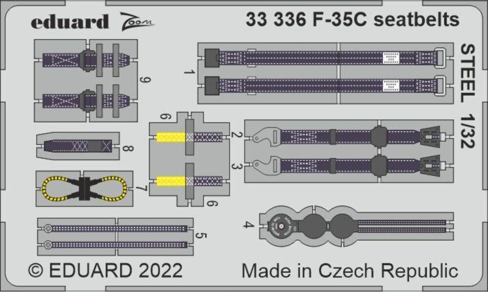 TS 35 günstig Kaufen-F-35C Lightning - Seatbelts STEEL [Trumpeter]. F-35C Lightning - Seatbelts STEEL [Trumpeter] <![CDATA[Eduard / 33336 / 1:32]]>. 