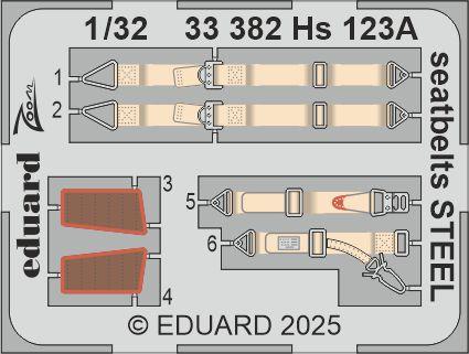 8591437601981 - Hs 123A - Seatbelts - Steel [ICM]