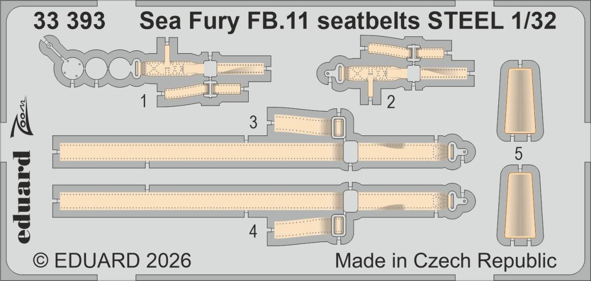 Sea Fury FB.11 - Seatbelts - Steel [DBMK]