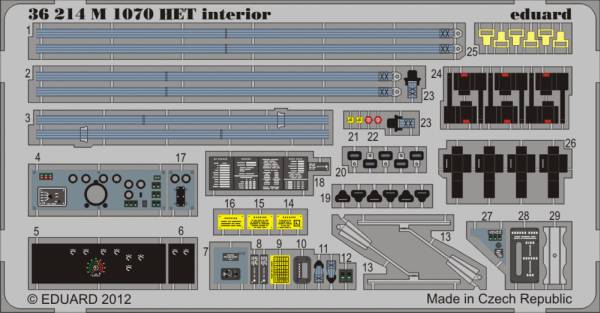 Interior günstig Kaufen-M 1070 HET - Interior [HobbyBoss]. M 1070 HET - Interior [HobbyBoss] <![CDATA[Eduard / 36214 / 1:35]]>. 