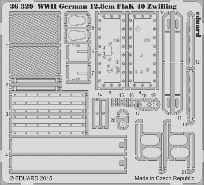 8591437499793 - 36329 - WWII German 128cm Flak 40 Zwilling fTa Takom in 135 8591437499793 - 36329 - WWII German 128cm Flak 40 Zwilling fTa Takom in 135
