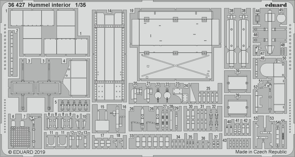 8591437543076 - 36427 - Hummel interior for Tamiya in 135 8591437543076 - 36427 - Hummel interior for Tamiya in 135
