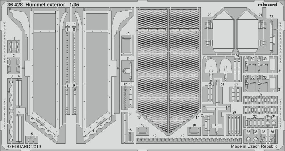 8591437543083 - 36428 - Hummel exterior for Tamiya in 135 8591437543083 - 36428 - Hummel exterior for Tamiya in 135