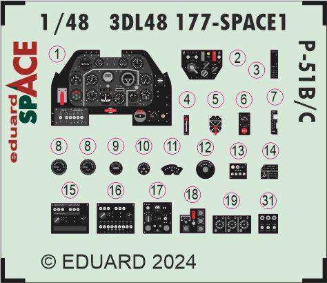 CD R günstig Kaufen-P-51B/C - Space  [Eduard]. P-51B/C - Space  [Eduard] <![CDATA[Eduard / 3DL48177 / 1:48]]>. 