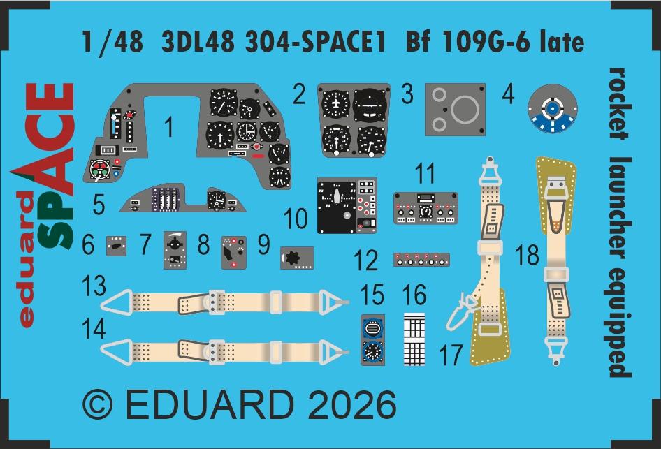 Bf 109G-6 late (rocket launcher equipped) - Space [Tamiya]