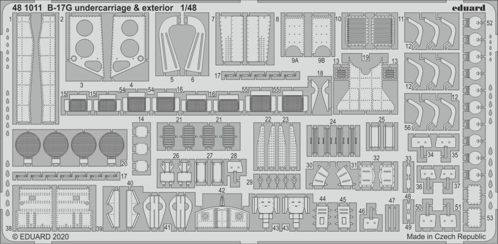 8591437547272 - 481011 - B-17G undercarriage & exterior for HKM in 148 8591437547272 - 481011 - B-17G undercarriage & exterior for HKM in 148