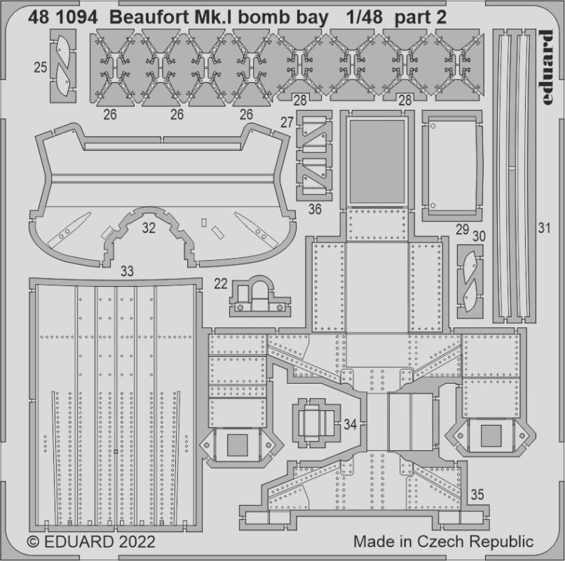 81 cm günstig Kaufen-Beaufort Mk.I - Bomb bay [ICM]. Beaufort Mk.I - Bomb bay [ICM] <![CDATA[Eduard / 481094 / 1:48]]>. 