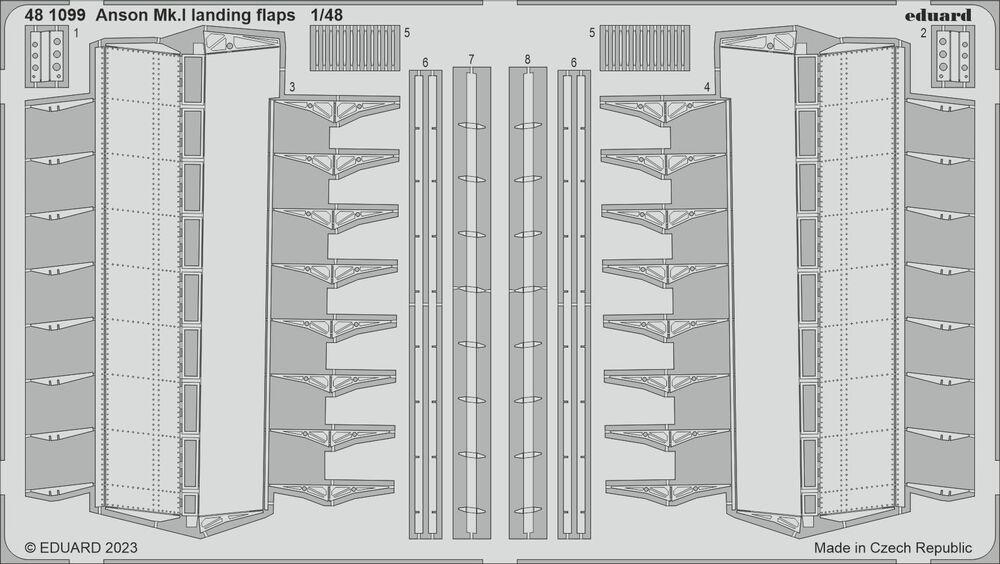 PS 9 günstig Kaufen-Anson Mk.I - Landing flaps [Airfix]. Anson Mk.I - Landing flaps [Airfix] <![CDATA[Eduard / 481099 / 1:48]]>. 