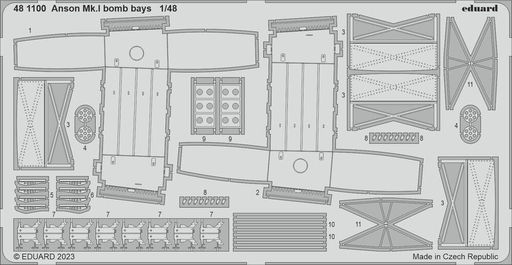 110 x günstig Kaufen-Anson Mk.I - Bomb bays [Airfix]. Anson Mk.I - Bomb bays [Airfix] <![CDATA[Eduard / 481100 / 1:48]]>. 