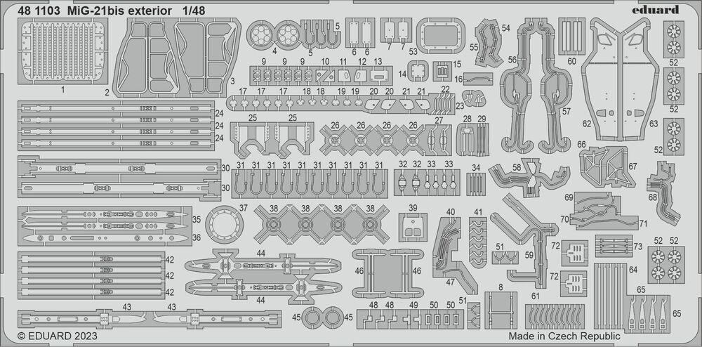 110 x günstig Kaufen-MiG-21bis - Exterior [Eduard]. MiG-21bis - Exterior [Eduard] <![CDATA[Eduard / 481103 / 1:48]]>. 