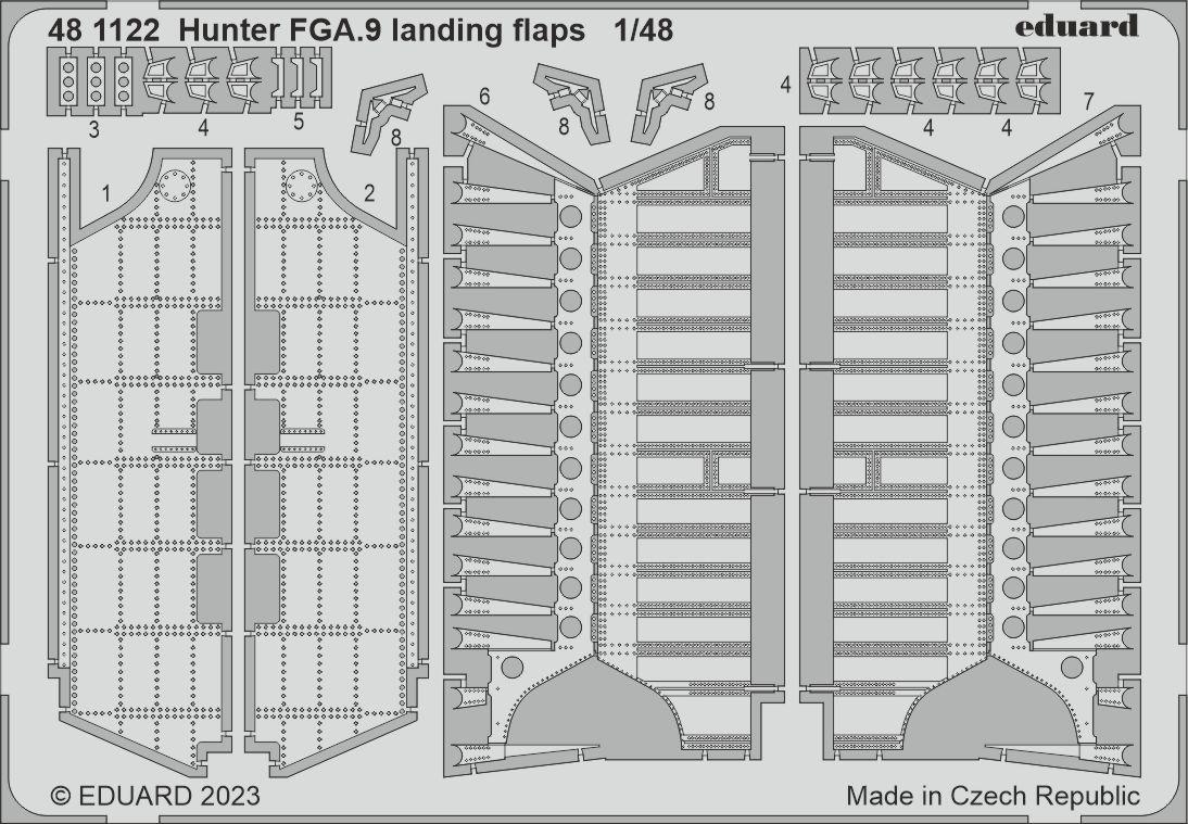 22 Land günstig Kaufen-Hunter FGA.9 - Landing flaps  [Airfix]. Hunter FGA.9 - Landing flaps  [Airfix] <![CDATA[Eduard / 481122 / 1:48]]>. 