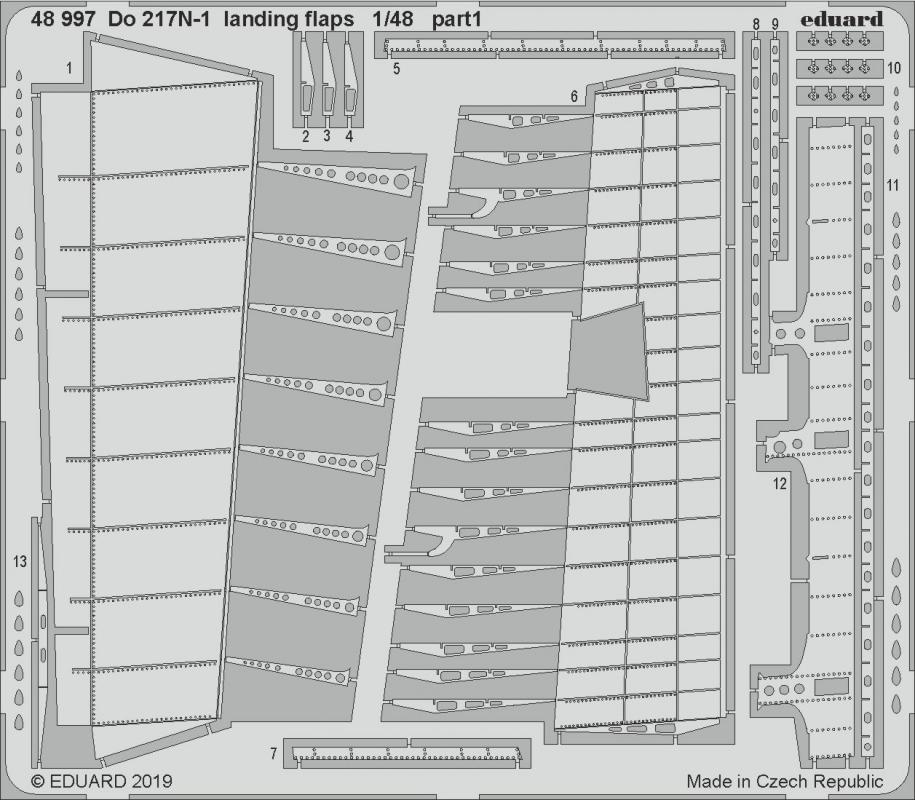 EDUARD 48997 Landing Flaps for ICM Kit Dornier Do217N-1 in 1:48